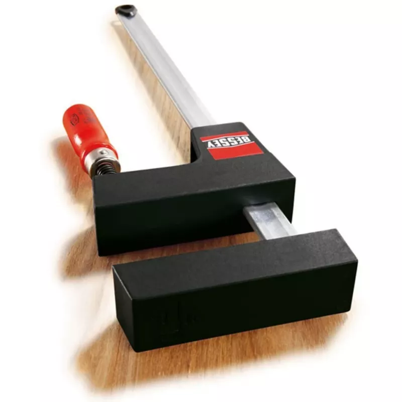 Aperto Bessey UniKlamp UK100, 1000 mm de comprimento, 80 mm de abertura, preto/vermelho