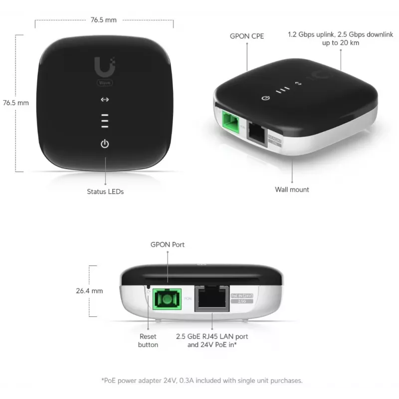 Ubiquiti WaveFiber ONU, pack de 5 pack de 5