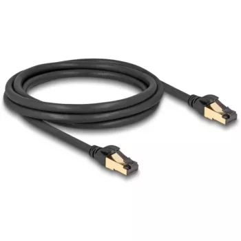 Cabo de rede DeLOCK RJ45 Cat.6A ficha para ficha S/FTP 2m preto