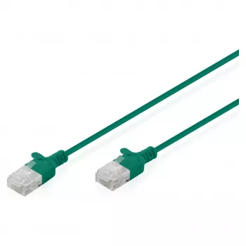 Cabo de rede DIGITUS CAT 6 U-UTP fino, 0,5 m, verde