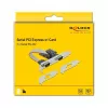 Placa de expansão DeLOCK PCI Express x1 para 2 x Série RS-232