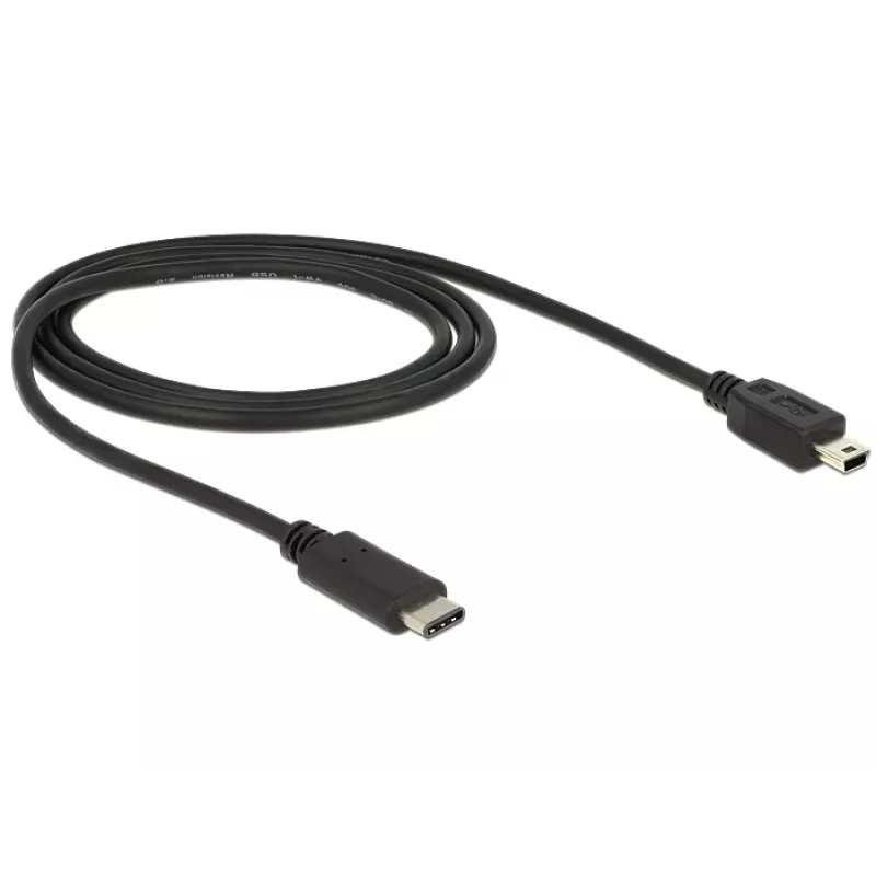 Cabo USB DeLOCK 83603 USB 2.0 1m USB C Mini-USB B preto