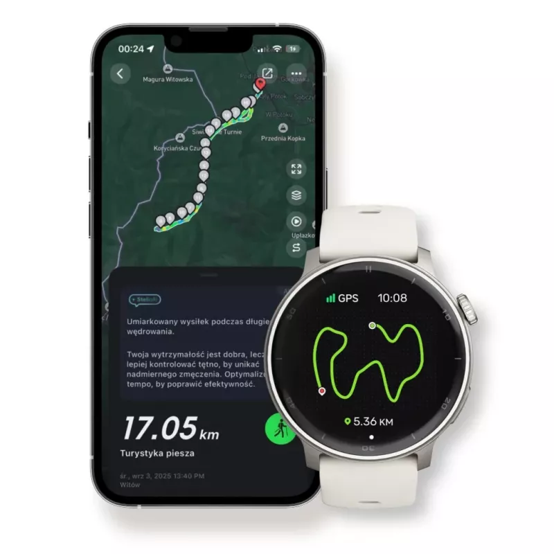 Smartwatch Stelio Activ GPS 46 mm prateado STSWA101SR, GPS, caixa de 46 mm