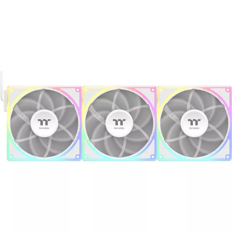 Pack de ventoinhas THERMALTAKE TOUGHFAN EX 140 ARGB Sync White — 140 mm, pack de 3