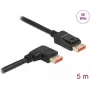 Cabo DisplayPort DeLOCK 8K 60 Hz 5 m macho reto para macho 90° angular