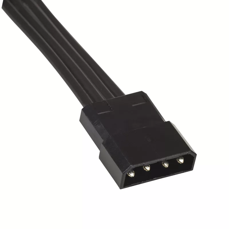 Akyga AK-CA-73 controlador de ventoinhas RGB com comando, 12 ligações (10 ventoinhas + 2 fitas LED), alimentação Molex