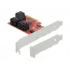 Placa SATA PCI Express x4 DeLOCK 6 portas fator de forma Low Profile