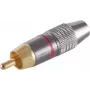 Ficha RCA ShiverPeaks 52024-R dourada, caixa vermelha