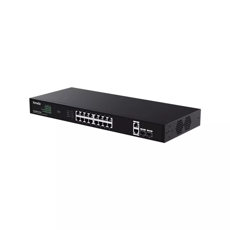 Switch TENDA TEG1120P-16-150W PoE+ Gigabit 16x 1Gb/s, 135W de orçamento PoE