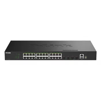 D-Link Switch Smart Managed PoE+ Gigabit empilhável de 28 portas com 4 portas 10G SFP+