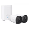Eufy Security, sistema de câmaras de vigilância sem fios eufyCam 2 Pro para casa, 365 dias de autonomia da bateria, compatibilidade com HomeKit, resolução 2K, resistente às condições atmosféricas IP67, visão noturna, conjunto de 2 câmaras, sem mensalidades