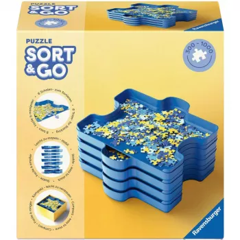Solução de armazenamento Ravensburger 12001674 com compartimentos e estrutura portátil para organizar peças pequenas