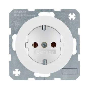 Tomada Type F berker 47432089, 16 A, 250 V, branco, termoplástico