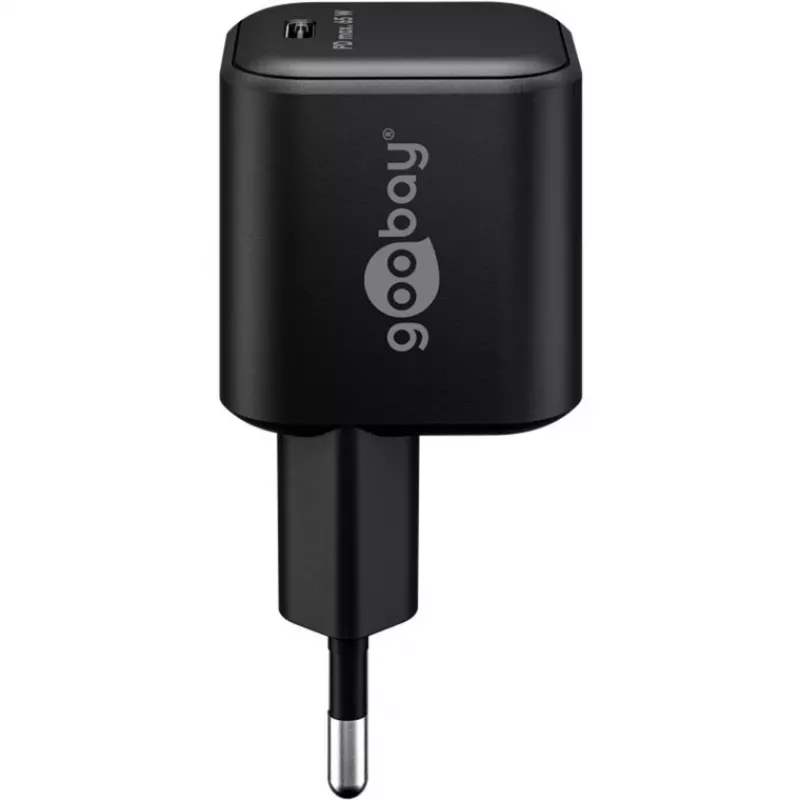 Conjunto de carregamento USB-C GOOBAY 74774 – carregador de 65 W com cabo USB-C têxtil de 1 m