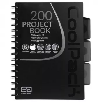 Bloco de espiral A5 Coolpack preto