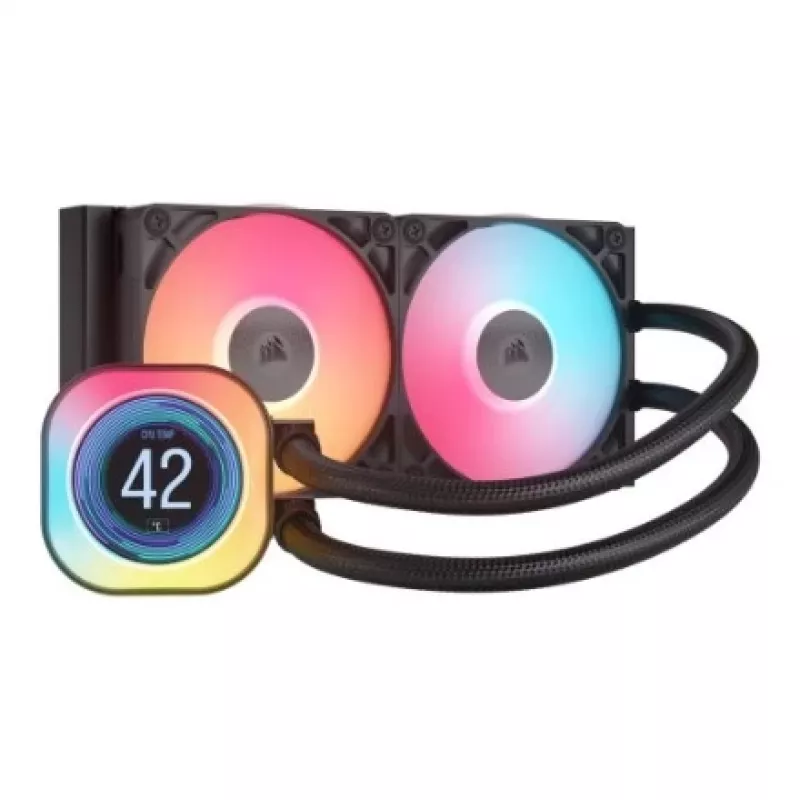 Arrefecedor de ar Corsair iCUE LINK TITAN 240 RX LCD 12 cm preto 300–2100 RPM