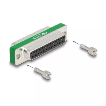 Filtro de supressão RF/EMI DeLOCK D-Sub 25 pinos macho para fêmea filtro passa-baixo capacitivo