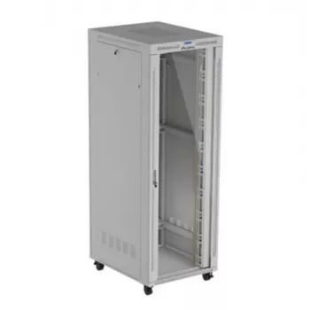 Armário rack LANBERG FF01-8047-12SL 47U 800x1000 mm cinzento com portas frontal e traseira de vidro e espaço para painel LCD