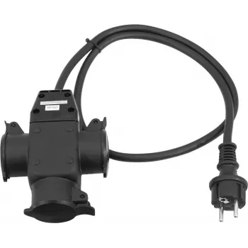 Cabo de extensão EUROLITE 30247014 — 1 m, 3 tomadas, 3×1,5 mm