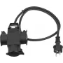 Cabo de extensão EUROLITE 30247014 — 1 m, 3 tomadas, 3×1,5 mm