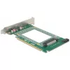 Delock - controlador de armazenamento - 2.5 (6,4 cm) - U.2 NVMe / SATA 6Gb/s - 600MBps - PCIe 4,0 x16 (90051)