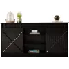 Cómoda 160x80x35 GRANERO preto/preto brilhante