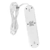 Extensão elétrica MACLEAN MCE394W — 3 tomadas, 3×USB 2,1A, 110–240V AC, 2500W, cabo de 1,5 m, branco
