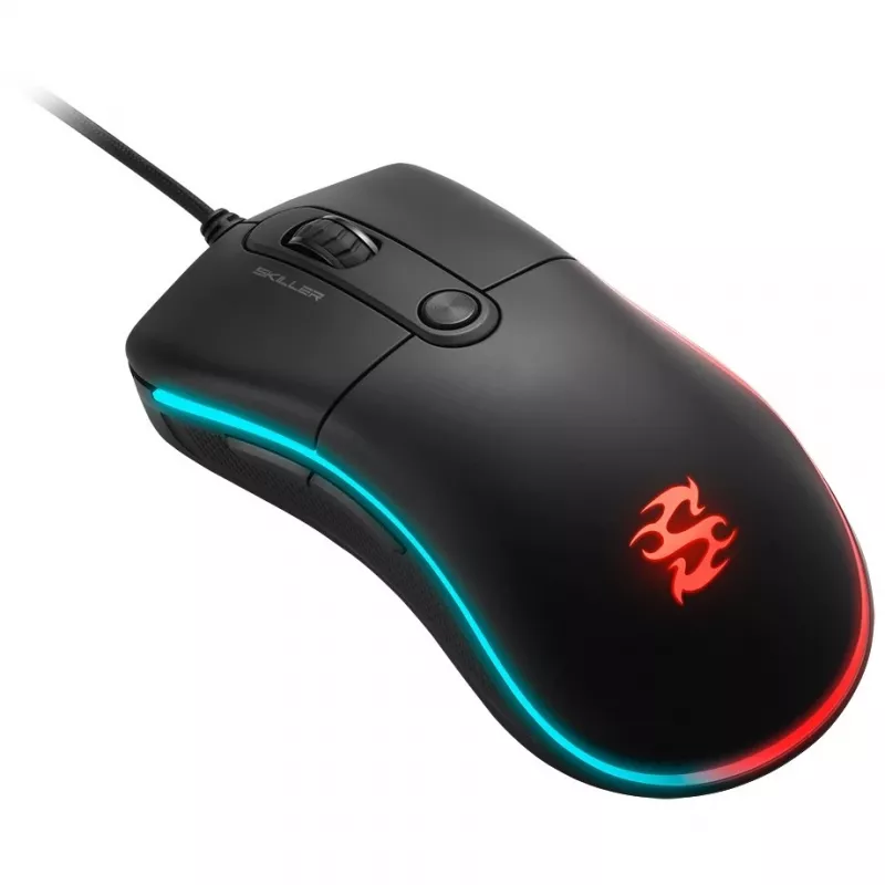 Sharkoon Skiller SGM2 rato gaming com fio ergonómico ótico 6 botões preto