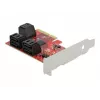 Placa SATA PCI Express x4 DeLOCK 6 portas fator de forma Low Profile