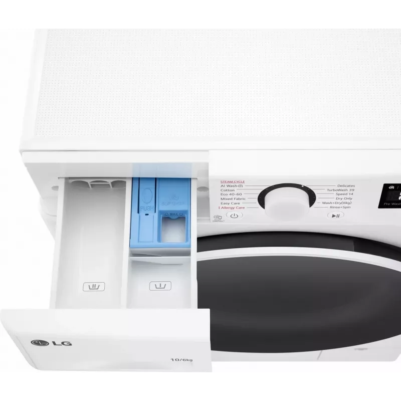 Máquina de lavar e secar roupa LG F4DR510S0W 10 kg 1400 rpm branco