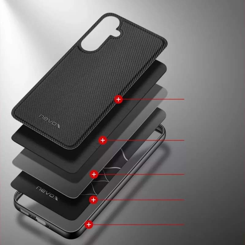 StyleShell NYLO, capa preta, Samsung Galaxy A35 5G
