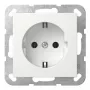 Gira 444013 Tomada SCHUKO com placa de montagem, montagem saliente, branco puro