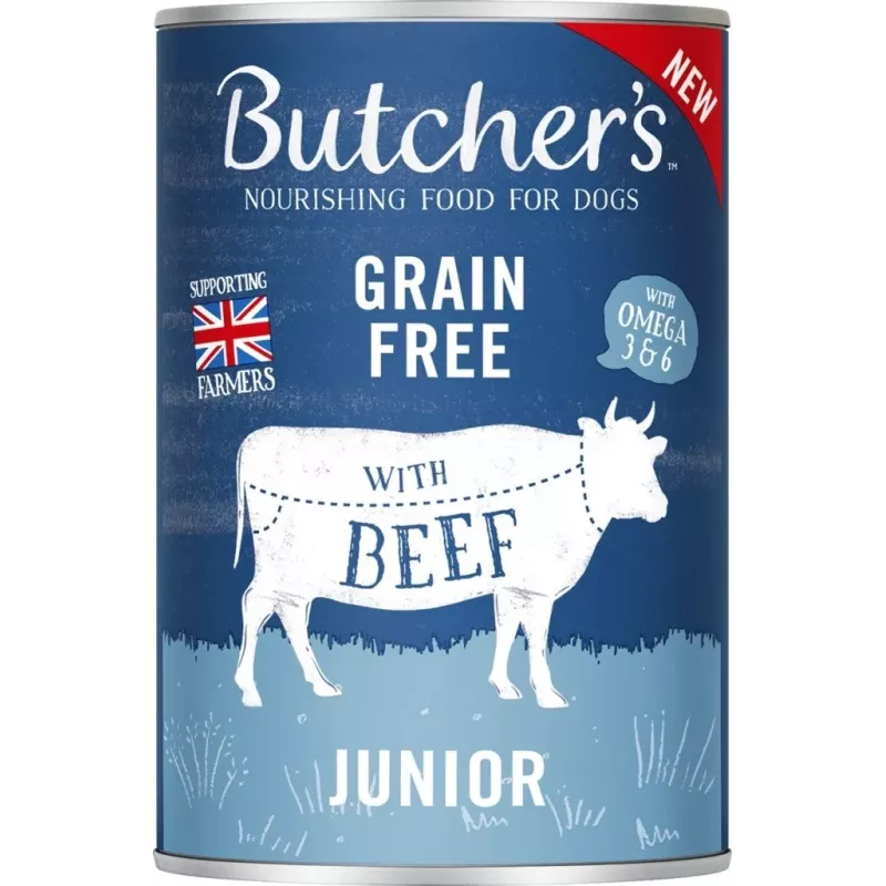 BUTCHER'S Original Junior Mega-Pack-Mix – comida húmida para cães – 6 x 400 g