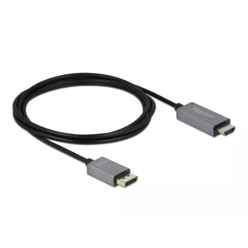 Cabo DisplayPort para HDMI DeLOCK Ativo 1.4 4K 60Hz 2m