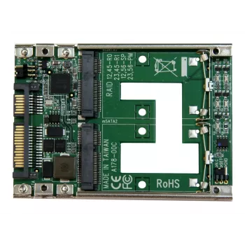 Adaptador conversor StarTech.com de SSD mSATA duplo para SATA de 2,5