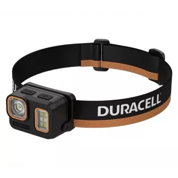 Lanterna de cabeça Duracell DH500R preta, laranja