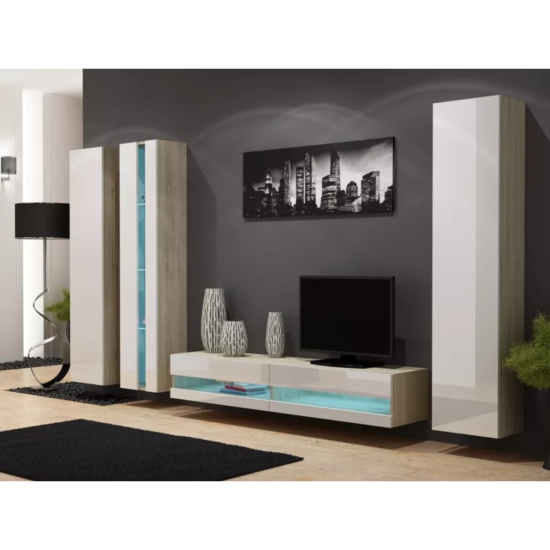 Estante Cama VIGO NEW 180/40/30 Sonoma/branco brilhante