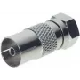 Adaptador ShiverPeaks IEC fêmea para F macho modelo 85321-EC para ligações de TV e antena