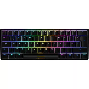 Teclado Gaming Sharkoon SKILLER SGK50 S4 USB QWERTZ Alemão preto