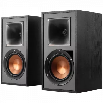 Coluna de estante ativa KLIPSCH R-51PM — com fios e sem fios, 120 W, preto/cobre