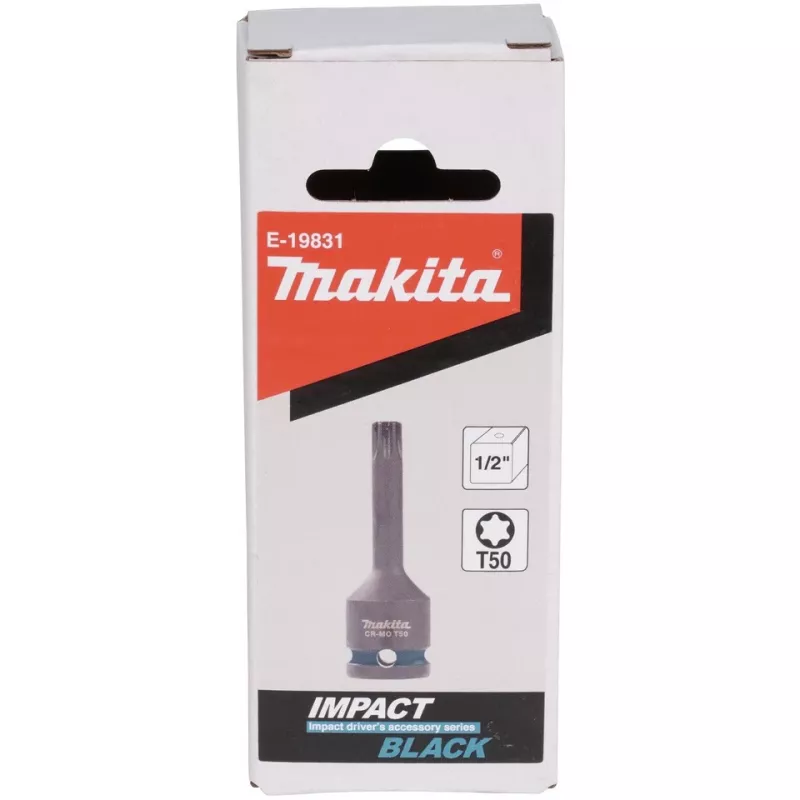 makita Impact Black 1/2 Torx chave de caixa tamanho: T50 comprimento: 78,0 mm (E-19831)