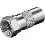 Conector de cabo Goobay 67319 ficha F > conector fêmea coaxial F aço inoxidável (67319)