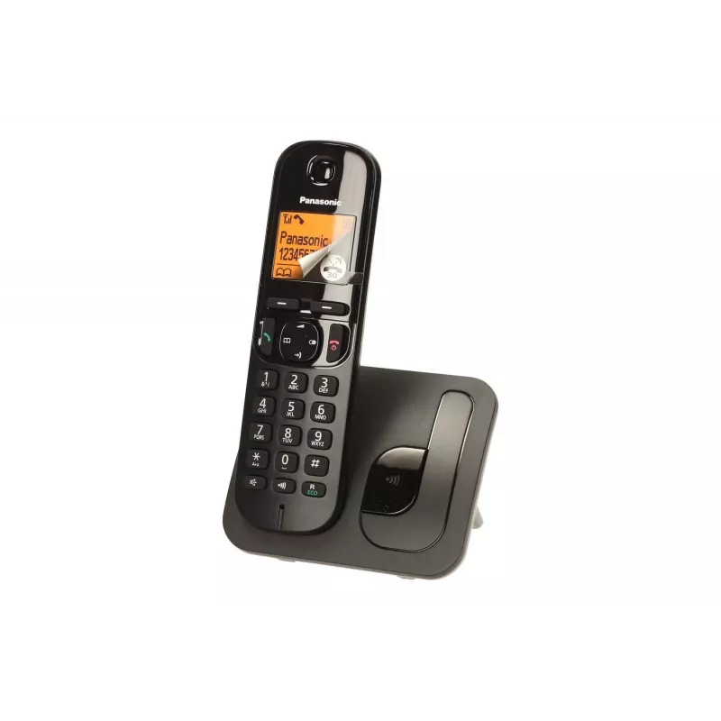 Telefone DECT Panasonic KX-TGC 210 PDB Preto com Identificação de Chamadas