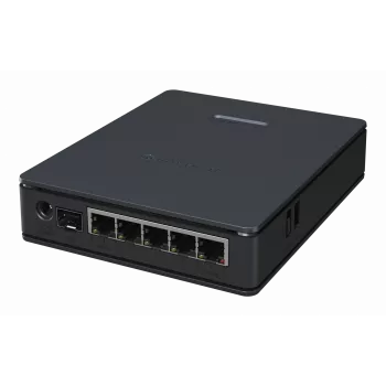 Router MikroTik hAP ax S — dual-band 2,4/5 GHz, 1800 Mbit/s, 5x Ethernet (incl. 2,5G), PoE, preto