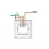 Interruptor de parede tátil Spring 3 vias vidro branco — Modelo 0
