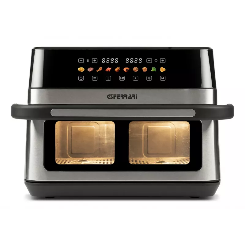 Fritadeira G3 Ferrari G10223 Double 12 L de pé 2200 W fritadeira de ar quente preto, aço inoxidável