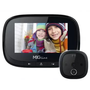 Câmara de óculo de porta mbg line SF55 Black Edition 32802 — resolução HD, visão noturna