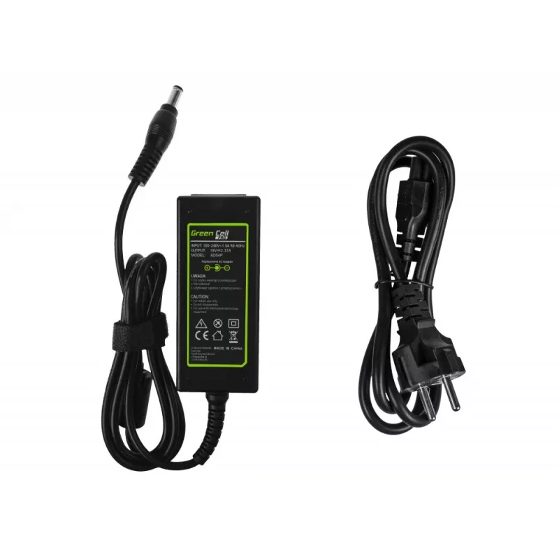 Fonte de alimentação Green Cell AD54P/Toshiba Satellite 19V 2.37A 45 W preto