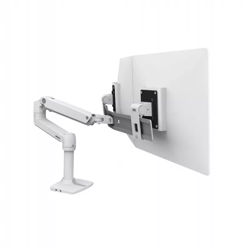 Ergotron 45-489-216 LX Desk Dual Direct Arm suporte para monitores, até 25 polegadas (63,5 cm), 0,9–5 kg, branco
