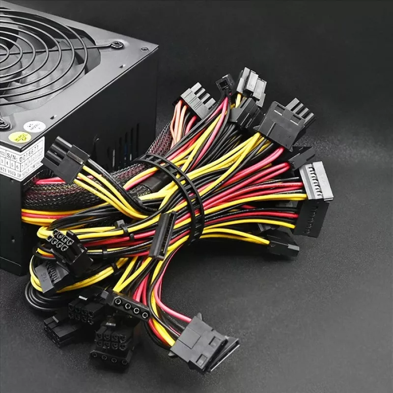 Fonte de alimentação QOLTEC Gaming Miner 1600W Gold, 1600 W, ATX, eficiência Gold